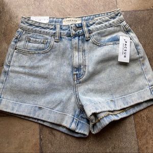 Pacsun acid wash mom shorts